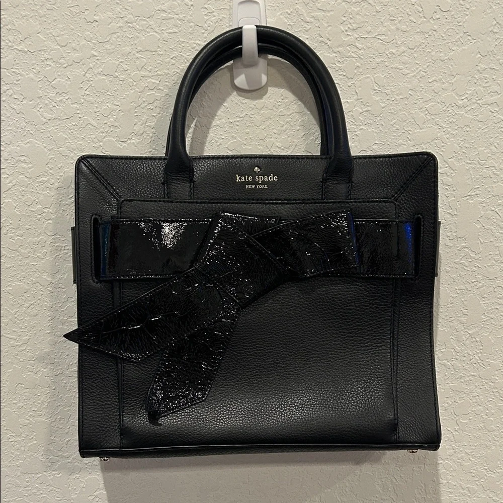 Kate Spade Black Patent Bow Satchel